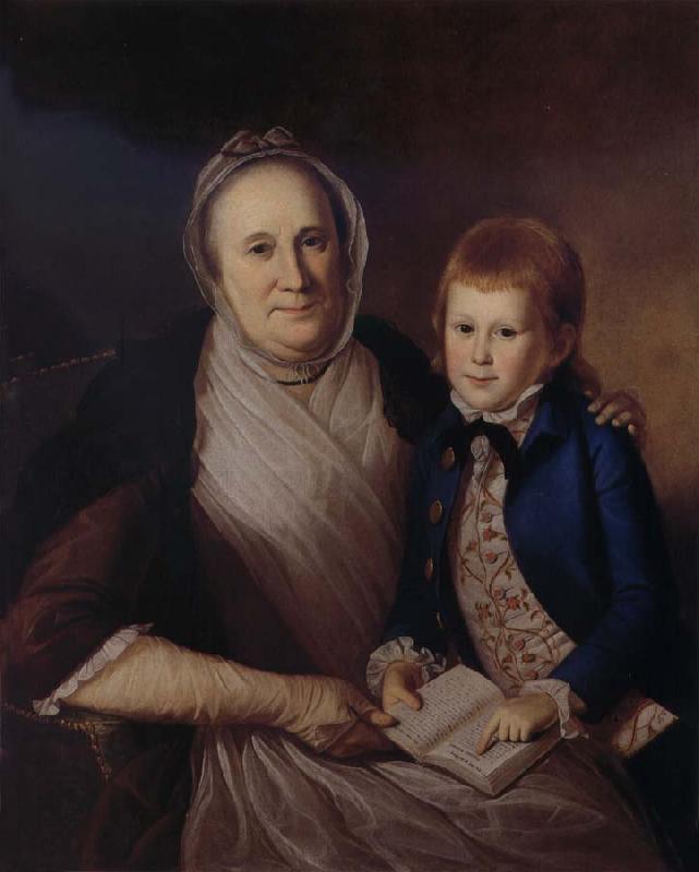 Charles Willson Peale Mrs.Fames Smith and Grandson France oil painting art